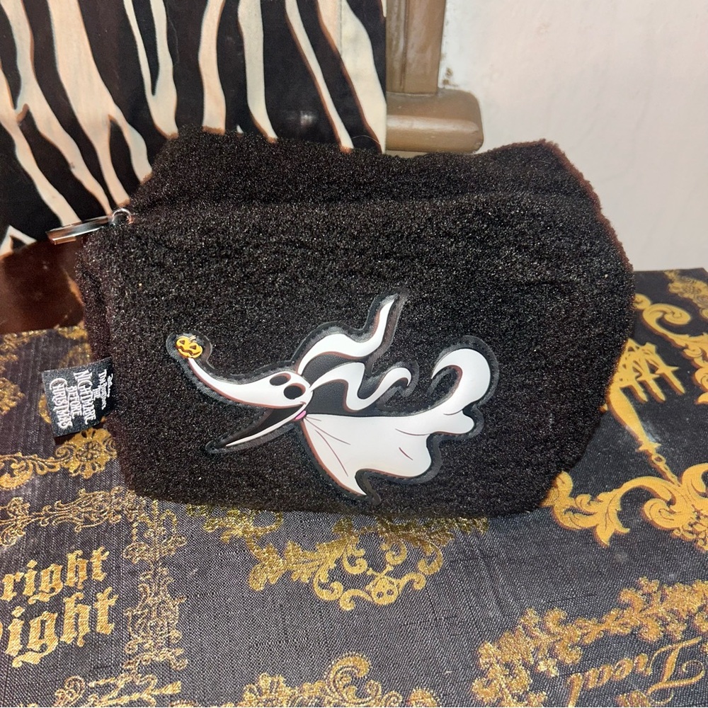 Disney Nightmare Before Christmas Zero the Dog fuzzy makeup bag , cosmetic bag